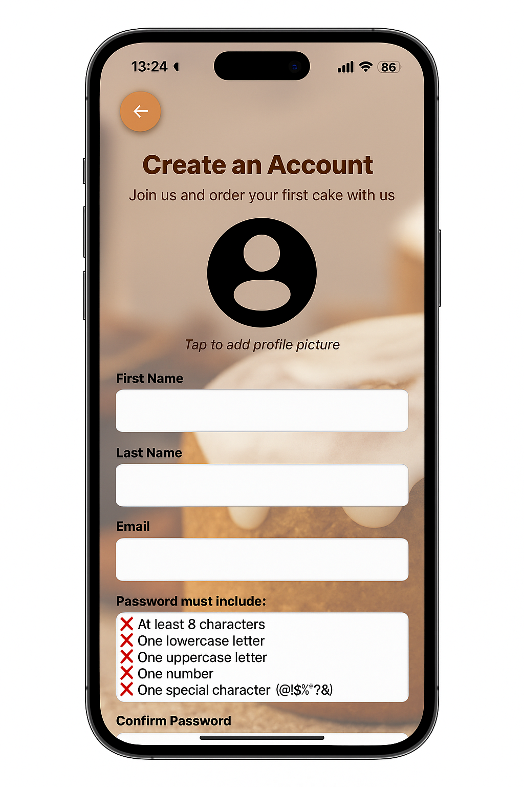 Signup Screen